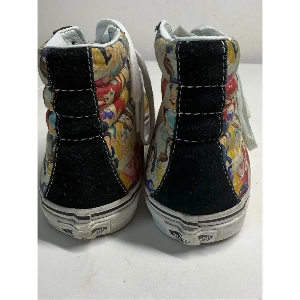 Vans SK8-Hi Women’s Disney Multi Princess Print Rare High top size 8 See Notes